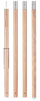 GSJNHY Vordachstangen Set 2.4/2.8M Zeltstange Camping Aluminiumlegierung Halle Halterung Sky Bar Zubehör Markise Baldachin Tarp Pole (Color : 2.4M Wood Grain)