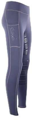 AK Wintex Anzieh-Reithose mit hoher Taille, Winter-Pferdereitleggings/-reithose mit Vollbesatz und Silikonbesatz, anthrazit, 4XL