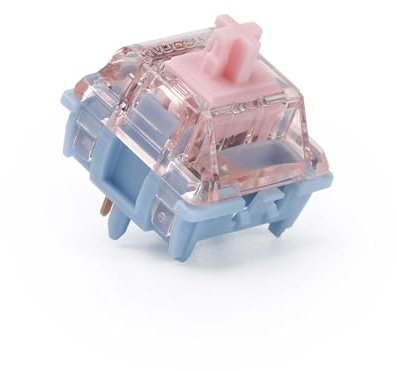 kutethy Gateron Interruptores de teclado melódico, Clicky RGB LED 5 pines prelubricados de fábrica 60gf interruptores para teclado mecánico MX (72 piezas)