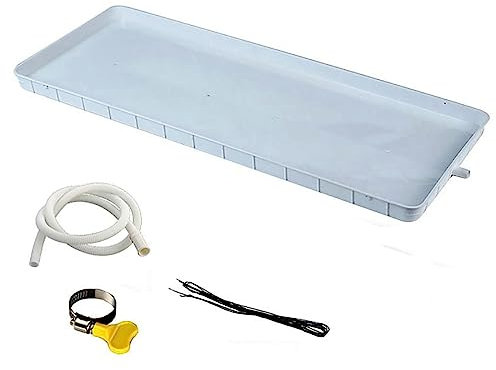 Gtzly Wasserschale Unter der Klimaanlage mit Abfluss, for Split-Klimaanlage Im Innen- und AußEnbereich (Color : 81.5x33cm/32x13in, Size : 5m Hose)
