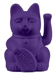 DONKEY Lucky Cat Mini Violet - Winkekatze, Maneki Neko, 9,8 cm groß