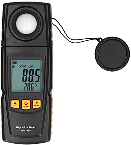 Luxmeter, Lichtmesser, 0,1LX -Hochschulzusammenzugs -Digitalbeleuchtungsmesser Rotatierbarer Kopfheld -Lichtmesser für Pflanzen Leicht Niedrig, Elektronisch Komponenten