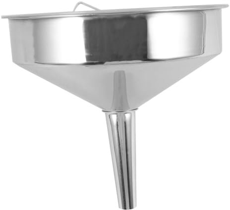 MAGICLULU Embudo Grande De Acero Inoxidable Para Aceite De Motor Combustible y Líquidos Diseño Extra Grueso Reutilizable Boca Ancha Para Automotriz Industrial
