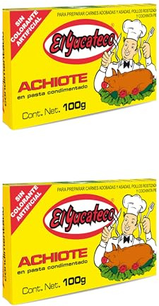 Achiote Paste 100g – Traditional Yucatan-Style Seasoning for Marinades, Tacos al Pastor, and Cochinita Pibil – Ground Annatto and Spices (2 x 100g)