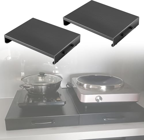 JYHHCYS Copri Piano Cottura Coperchi per Fornelli A Gas, Confezione da 2 Grandi, Coperchi Resistenti al Calore per Fornelli A Gas, per Cuociriso E Fornelli A Induzione(40x50x9cm)
