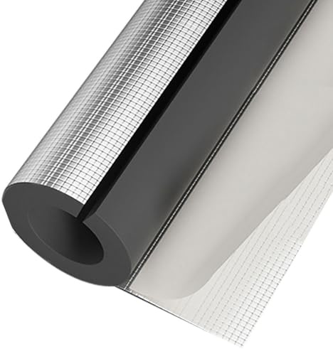 COYOUCO Self-Adhesive Pipe Foam Insulation 110–219mm, Thick Pre-Slit Thermal Tube for Commercial Ducting, Boiler Pipes, Outdoor Irrigation Lines,110×20mm/0.95m