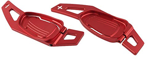 HWDFFA Set di copricambio Estensibile for Volante in Alluminio for Auto, Leva del Cambio Interna estesa for Au&di A5/ S5/ SA5 2016, Rosso