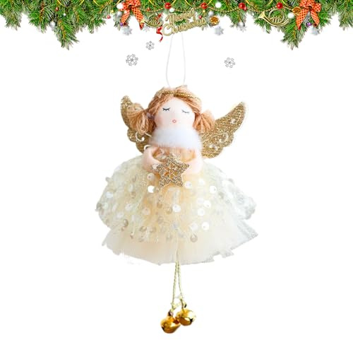 Deko Mit Glöckchen | Puppe Weihnachtsbaum Schmuck,Niedlicher Anhänger Für Winter Fenster Tür Familienfeier Zuhause Dekoration