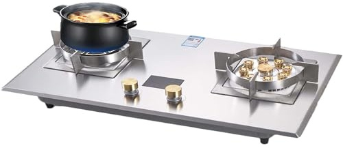 Cuisinière À Gaz 7,2/5,2 KW - 2 Feux En Acier Inoxydable, Réglage Du Feu, Pour La Maison, La Cuisine, Le Jardin, La Restauration, Le Camping(NG)
