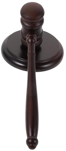 Martelli da giudice in legno, Martello Giudice In Legno Con Base for Aste E Tribunale Marrone Scuro 2 pz