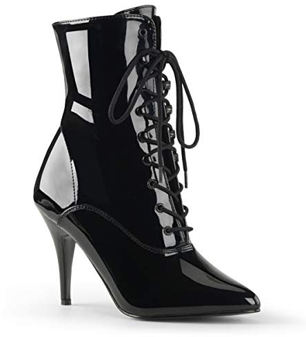 Pleaser Damen VANITY-1020 Kurzschaft Stiefel, Schwarz (Blk Pat), 41 EU