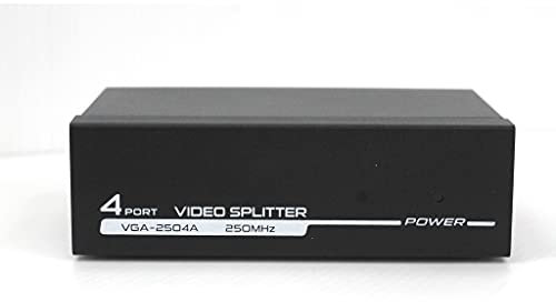 VGA Splitter Verteiler Monitor PC Computer Kabel 4Fach 4 fach viermal Eingang Ausgang Aufteiler Splitter YMPA MZ-VGAS4