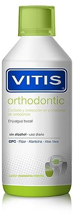 Dentaid Vitis Orthodontic Colutorio 1000 Ml - Kieferorthopädisch - Mundspülung - Schutz vor Keimen - Apfel