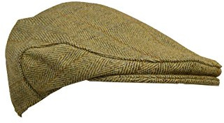 WALKER AND HAWKES Tweed Flat Cap Derby Light sage