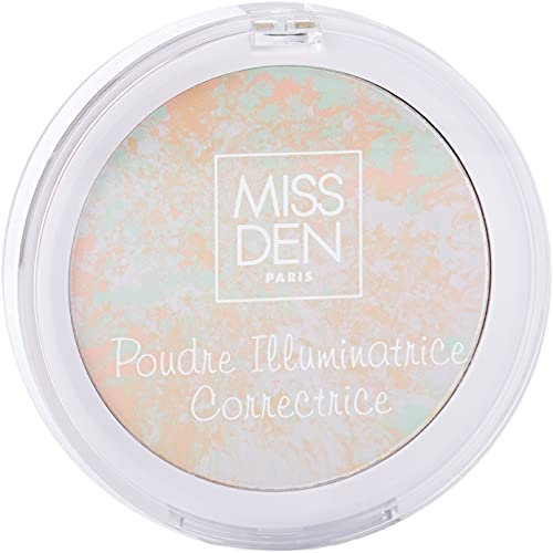 MISS DEN - Poudre Illuminatrice Correctrice Teint Parfait – Highlighter – Diminue Les Imperfections