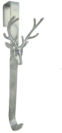 Christmas Concepts® Weihnachtskranz mit Rentierkopf aus Metall – 29 cm – Silber oder Gold