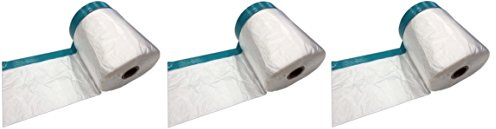 Profi Masker Tape mit Gewebeband 180cm Folie x 20m | UV-beständig | Abdeckfolie, Folien-Masker mit Steinband, Kombi Mask Tape, Folie mit Klebeband (3)