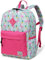 VASCHY Kids Backpack for Girls Cute School Backpack Children's Backpack Lightweight Toddler Rucksack Book Bag with Chest Buckle and Bottle Pockets（Flamingo