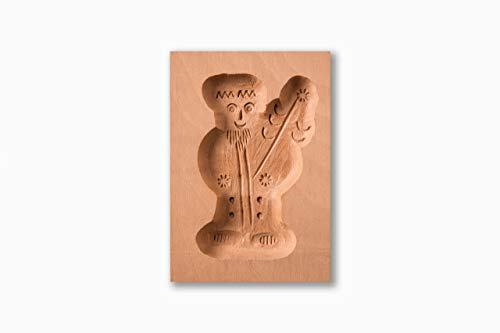 Spekulatiusform Niko, Holz Form Birnbaum, Spekulatius-Model für Anisgebäck, 8,5 x 6 cm