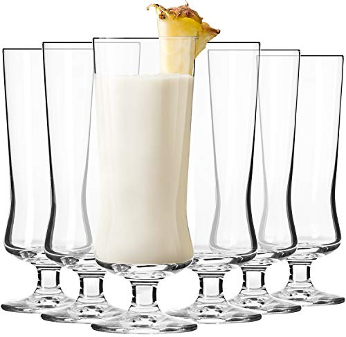 Krosno Cocktail & Long Drink Glasses, Set of 6, 10.1 oz, Avant-garde Collection – Pina Colada, Milkshake, Beer, Ice Cream, Cocktail Glass – Dishwasher Safe | Lead-Free Crystal Glass