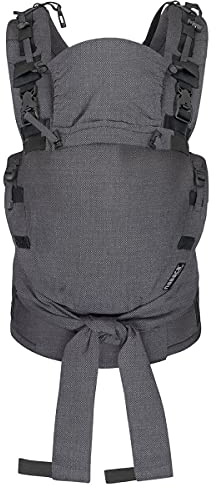 HOPPEDIZ Nabaca Babytrage, Komfort-Modultrage ab Geburt, Bauchtrage, Rückentage, Individuell anpassbar (Baukastensystem), kbA (Bio), Basic-Set Lanzerote