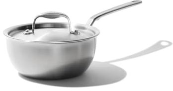 Made In Cookware - 2 Quart Stainless Steel Saucier Pan - 5 Ply Stainless Clad - Professional Cookware - Made in Italy - Induction Compatible