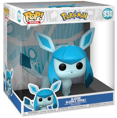 Funko POP! Jumbo: Pokemon - Glaceon - Samlarobjektsvinylfigur - Presentidé - Officiella varor - Leksaker för barn och vuxna - TV-spel fans - modellfigur för samlare och display
