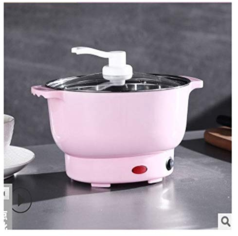 NEWCES Marmite électrique Cuiseur à Riz Multifonction Poêle électrique Marmite à Nouilles Oeuf Omelette Poêle à Frire Mini Hotpot Cuiseur à Vapeur Réchauffeur de Soupe