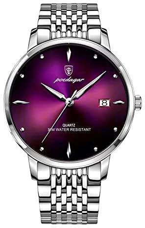 rorios Lässig Herren Uhren Analogue Quartz Uhr Kalender Wasserdicht Armbanduhr für Männer