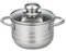 ELO Edelstahl Kochtopf 14 cm, 1.1 Liter, Grau 2, mit Glasdeckel, PFAS-frei, Spülmaschinenfest, Hitzebeständig bis 240 °C