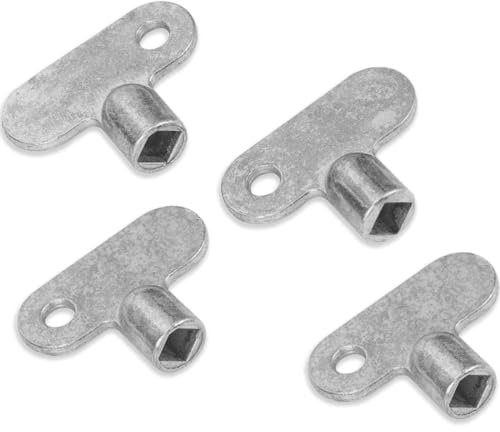 ZKSXOA Chiave del Radiatore,4 Pezzi Solido Chiave Spurgo Radiatore, 5 mm Chiave della Valvola di Spurgo del Radiatore per Valvola di Sfiato Aria per Radiatori
