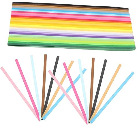 NUOBESTY 1030 Blatt Handgemachte Papierst reifen Papiersterne selber machen Festival-Star-Strip Origami-Papier DIY Sterne aus Papier dekoratives Faltpapier die Kette Sternenpapier Anhänger
