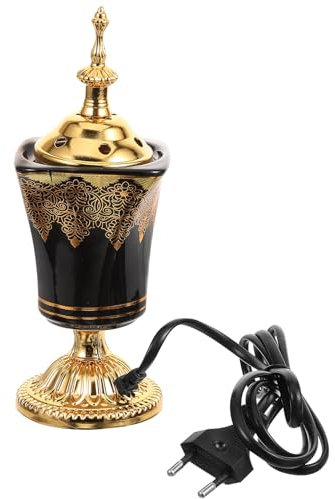 IMIKEYA Elektrischer Aromabrenner Keramik Orientalischer Räuchergefäß Dekorativ Vintage Design Sicherer Steckerbetrieb Für Wohnzimmer Schlafzimmer Yoga Raum Luftreinigung Entspannung