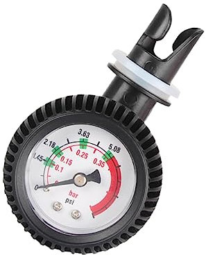 Sosoport Luftdruckmesser Luftthermometer Schlauchboot Manometer Präzises Messgerät 0–5 Psi Für Kajak Gummiboot Ventil Zubehör