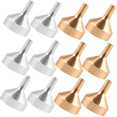 Alipis Lot De 12 Mini Entonnoirs Métalliques Petit Entonnoir En Métal Format Compact Adapté Pour Flacons Cosmétiques Pour Parfums Et Lotions