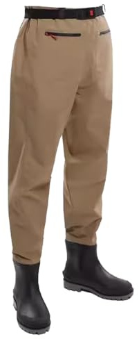 Hip Waders Herr Flugfiske Hip Vadare, Khaki Lättvikts Höftstövel Jakt Vadare Med Förstärkta Dubbellager Knän(45 EU)