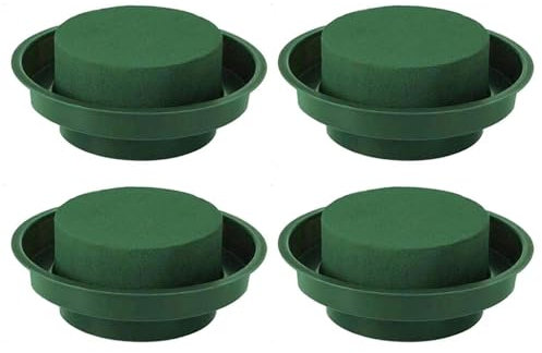 YSJCHEBS Plateaux en Mousse Florale 4 Pièces, Bases Rondes en Mousse Florale Humide Et Sèche, Ensemble D'Arrangement Floral Bricolage, Fournitures De Fleurs, Décoration De Table