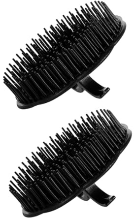 OSOLADY 2St Kopfmassagegerät Massagebürste Haarbürste entwirren Haarentwirrer kopfhautbürste kopfhautmassage Kopfhautschrubber-Massagegerät haar kopfhautwäscher Keine Autorisierung Black