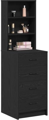vidaXL Highboard Black oak 40 x 41 x 135 cm Engineered Wood