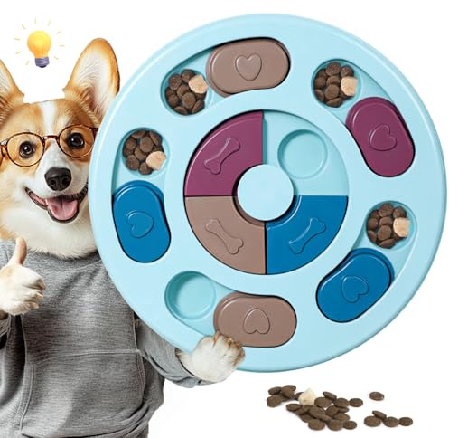 Hundespielzeug Intelligenz, Intelligenzspielzeug für Hunde, IQ-Training, waschbar, Intelligenzspielzeug für Hunde, waschbares Hundeleckerli-Spielzeug, Hundespielzeug für Welpen und Katzen (Blau)