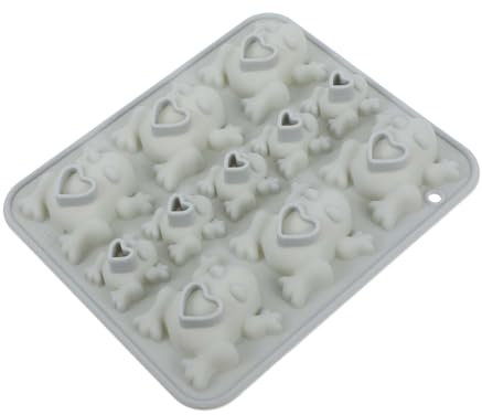 Gadpiparty Moule En Silicone Grenouille Multifonction 11 Cavités Tailles Variées Gris Bleu Moule à Chocolat Biscuits Fondant Pour Pâtisserie Maison Décoration Créative