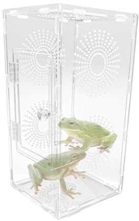 Reptilien Terrarium Box,30x15x15cm Transparente Acryl Terrarium, Reptil Fütterungsbox, Insekten Futterbox, Reptilien Aufzuchtbox Für Spinnen, Skorpion, Käfer, Gehörnter