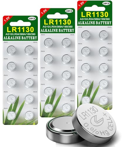 Paquet de 30 Piles Bouton alcaline de la Pile LR1130 AG10