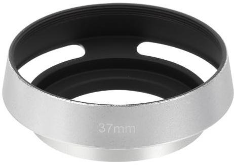 PATIKIL Paraluce Da 37mm Paraluce Universale Per Fujifilm Argento | In Metallo Forato Curvato Avvitabile, Per Nikon Per Pentax