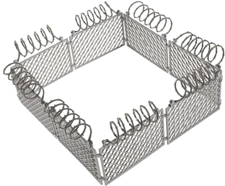 iplusmile Cercados Miniatura Flexibles para Maquetas DIY Vallas Plásticas Gris para de Prisión Granja y Paisajismo Accesorios para Casas de Muñecas y Dioramas | Alta Fidelidad, Diseño Versátil, para Escenarios de Guerra y Jardín de Hadas, Complemento para Maquetas