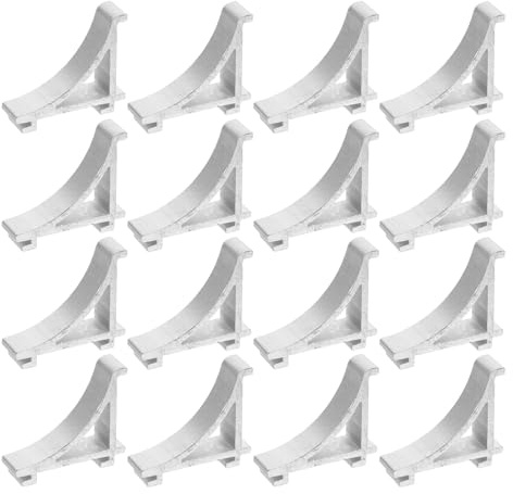 WOONEKY 25PCS Refrigerator Shelf Clips Aluminum Alloy Freezer Hook Brackets Silver Fridge Shelf Holders Replacement Rack Pegs for Kitchen and Freezer Organization