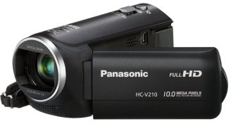 Panasonic V210 Full HD Camcorder - Black (10 MP, 1920 x 1080P, 1MOS Sensor, 72x Intelligent Zoom) 2.7 inch LCD (Renewed)