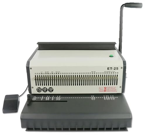 Bindemaschine, ET-25 Bindemaschine, 40 Löcher, 3:1, elektrische Doppeldraht-/Schlaufenbindemaschine, Buchbindemaschine