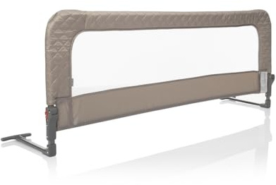 Zopa Bettgitter Monna – 155x60 cm – Faltbar & Tragbar – Für Kinder ab 18 Monaten bis 5 Jahren – Einfach zu montieren Motive – Absturzsicherung für Betten - Sand Beige