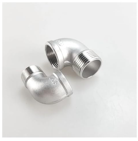 1pc 1/4 3/81/23/4 1 2 Female x Male Street Elbow Threaded 90 Deg Pipe Fitting Coupler Stainless Steel 304 Joint Adapte(1/8)